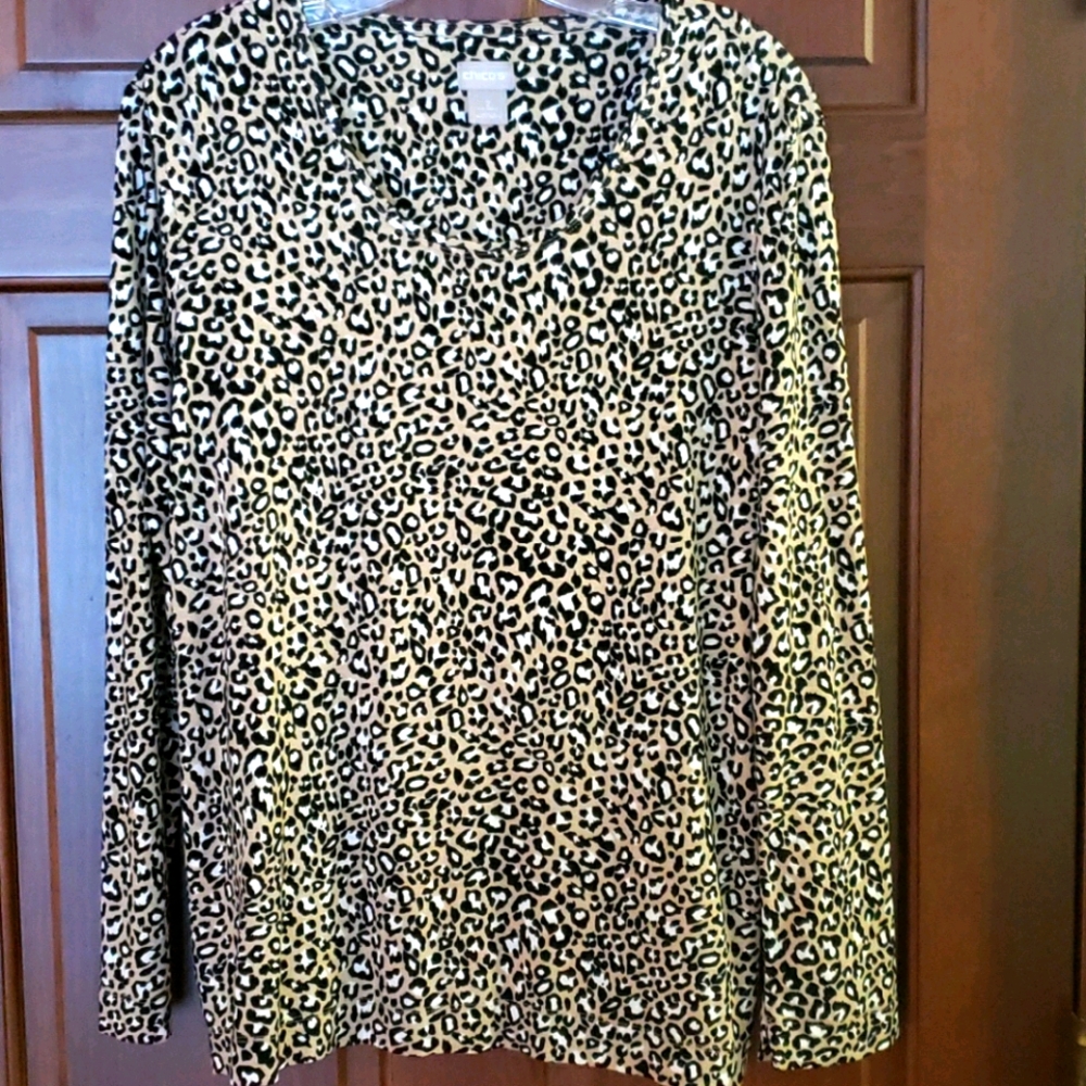 Chico long sleeved animal print shirt